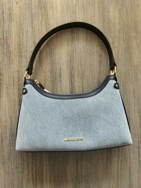 Michael Kors “Maeve Pouchette” Denim Shoulder Bag